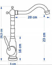 Смеситель для раковины Rea Bona однорычажный золотой REA-B2150