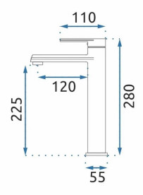 Змішувач для раковини Rea Buzz одноважільний чорний REA-B6921