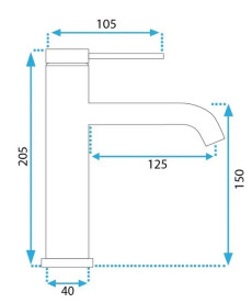 Смеситель для раковины Rea Clif однорычажный никель REA-B5324