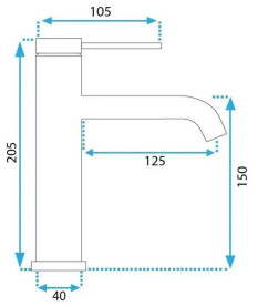 Смеситель для раковины Rea Clif однорычажный графит REA-B5322