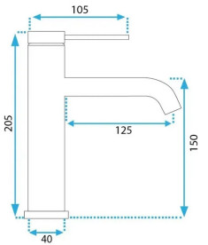Смеситель для раковины Rea Clif однорычажный черный REA-B5321
