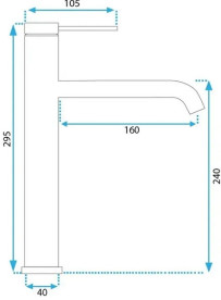 Змішувач для раковини Rea Clif одноважільний нікель REA-B5330