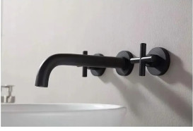 Змішувач для раковини Rea Exit настінний двовентильний чорний REA-B8000