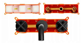 Змішувач для раковини Rea Exit настінний двовентильний чорний REA-B8000