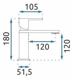 Смеситель для раковины Rea Flip однорычажный хром REA-B2004