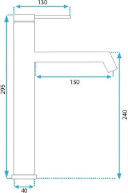 Змішувач для раковини Rea Foss одноважільний золотий матовий REA-B5319