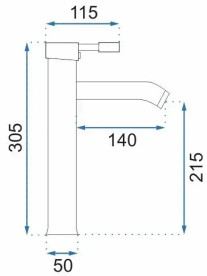 Смеситель для раковины Rea Graf однорычажный черный REA-B8665