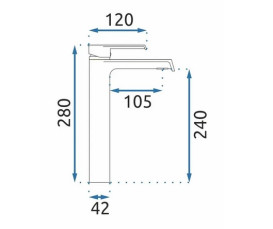 Змішувач для раковини Rea Hass одноважільний чорний REA-B9966