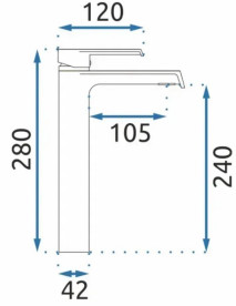Смеситель для раковины Rea Hass однорычажный хром REA-B6207