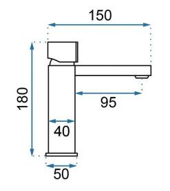 Смеситель для раковины Rea Icon однорычажный черный REA-B5680