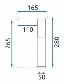 Смеситель для раковины Rea Kent однорычажный черный REA-B8012