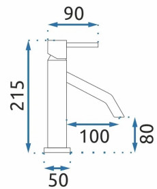 Змішувач для раковини Rea Level одноважільний чорний REA-B2046