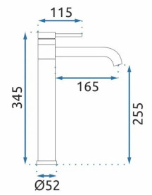 Смеситель для раковины Rea Lungis однорычажный графит REA-B6102