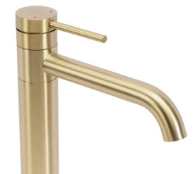 Смеситель для раковины Rea Lungis однорычажный матовое золото REA-B6101