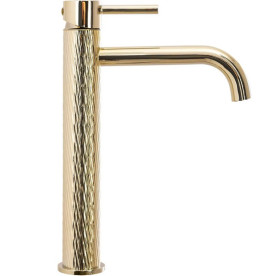 Смеситель для раковины Rea Lungo Art однорычажный золотой REA-B8821