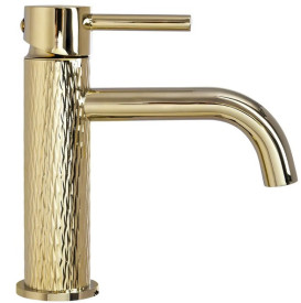 Смеситель для раковины Rea Lungo Art однорычажный золотой REA-B6322