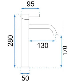 Змішувач для раковини Rea Lungo Grip одноважільний матове золото REA-B6896