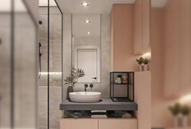 Смеситель для раковины Rea Lungo настенный однорычажный черный BAT-B0969