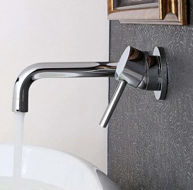 Смеситель для раковины Rea Lungo настенный однорычажный хром REA-B0521