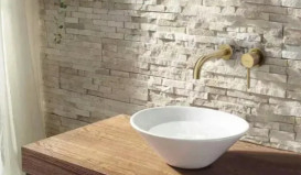 Змішувач для раковини Rea Lungo настінний одноважільний матове золото REA-B8652