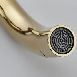 Смеситель для раковины Rea Lungo Long настенный однорычажный золото REA-B0370