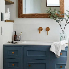 Змішувач для раковини Rea Lungo настінний одноважільний матова мідь REA-B4600