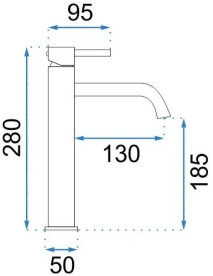 Смеситель для раковины Rea Lungo однорычажный золотой REA-B9409