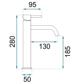 Смеситель для раковины Rea Lungo однорычажный золотой матовый REA-B4526