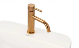 Змішувач для раковини Rea Lungo одноважільний рожеве золото REA-B4500