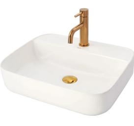 Змішувач для раковини Rea Lungo одноважільний рожеве золото REA-B4500