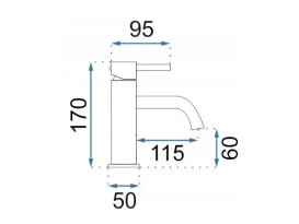 Змішувач для раковини Rea Lungo одноважільний білий матовий REA-B4401