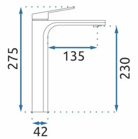 Смеситель для раковины Rea Marco однорычажный графит REA-B5062