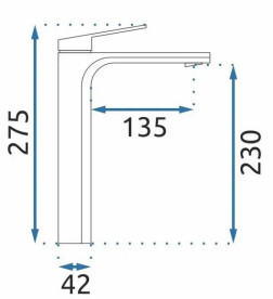 Смеситель для раковины Rea Marco однорычажный матовое золото REA-B4895