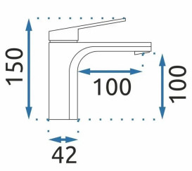 Смеситель для раковины Rea Marco однорычажный матовое золото REA-B4897