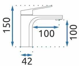 Смеситель для раковины Rea Marco однорычажный графит REA-B5061