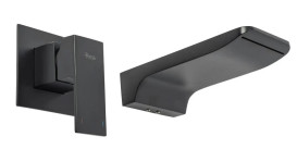 Смеситель для раковины Rea Mason настенный однорычажный черный REA-B0690