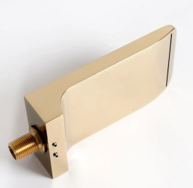 Смеситель для раковины Rea Mason настенный однорычажный золото REA-B5150