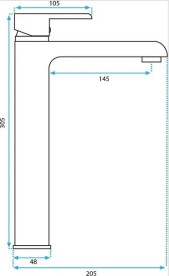 Змішувач для раковини Rea Melia одноважільний білий/золото REA-B2709