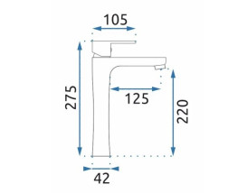 Змішувач для раковини Rea Mild одноважільний чорний/рожеве золото REA-B4808