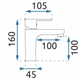 Смеситель для раковины Rea Mild однорычажный черный/розовое золото REA-B4807