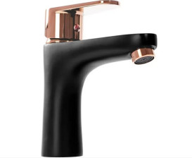 Смеситель для раковины Rea Mild однорычажный черный/розовое золото REA-B4807