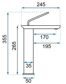 Смеситель для раковины Rea Modo черный REA-B5664