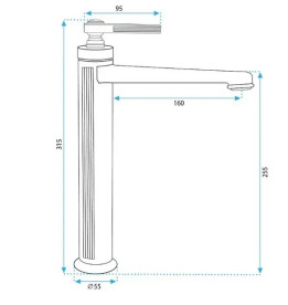 Смеситель для раковины Rea Monaco однорычажный хром REA-B2503