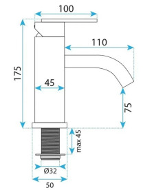 Смеситель для раковины Rea Ontario однорычажный матовое золото REA-B5505