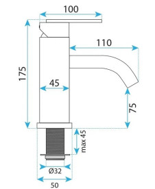 Смеситель для раковины Rea Ontario однорычажный графит REA-B5507