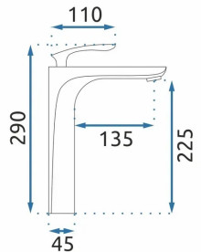 Смеситель для раковины Rea Orbit однорычажный золотой REA-B2051