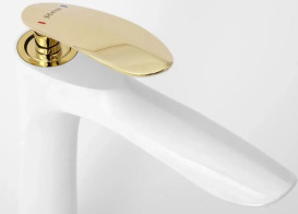 Смеситель для раковины Rea Orbit однорычажный белый/золото REA-B2053