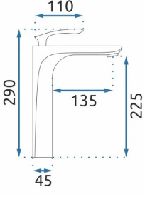 Змішувач для раковини Rea Orbit одноважільний білий/золото REA-B2053