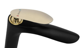 Смеситель для раковины Rea Orbit однорычажный черный/золото REA-B2055