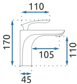Змішувач для раковини Rea Orbit одноважільний золотий REA-B2050